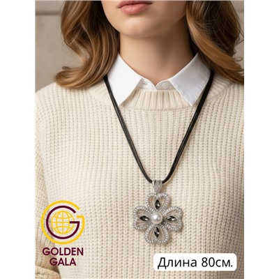 Кулон на кожаном шнурке "Женская грация" Арт КШ2130/13