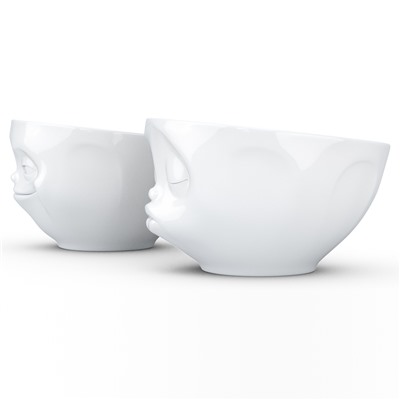 Набор чаш Grinning & Kissing, 200 мл, белый, 2 шт.