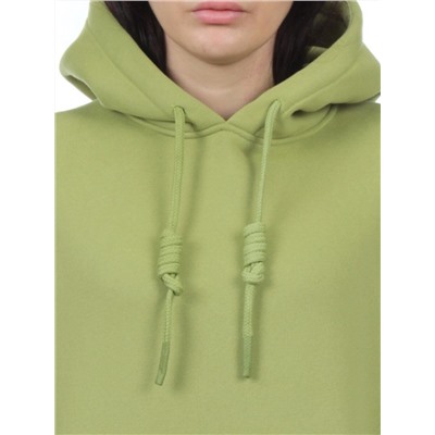 2214 LIGHT GREEN Толстовка женская (85% хлопок, 10% полиэстер, 5% спандекс)