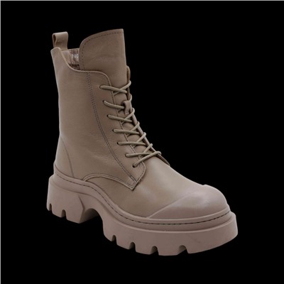 Ботинки из натуральной кожи на меху 6700-2 серые