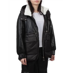 H24-210 BLACK Куртка демисезонная женская (100 гр. холлофайбер)