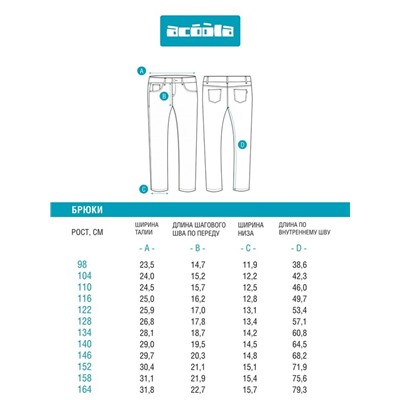 Брюки джинсовые детские для девочек Jure