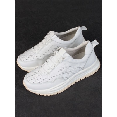 05-PDL250-1 WHITE Кроссовки женские (натуральная кожа)