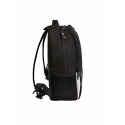 Рюкзак школьный, 38×29×16 см, Grizzly, эргономичная спинка, отделение для ноутбука, чёрный, RB-551-3_1