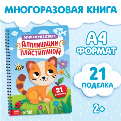 Книга "Многоразовые аппликации пластилином"