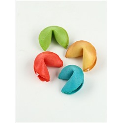 Печенье с предсказанием цветное в PVC-коробке «Сладкого нового года», 4 шт.