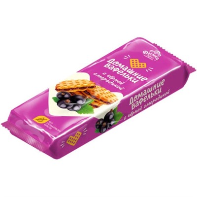 Домашние вафельки с Черной смородиной 155г/КИО
