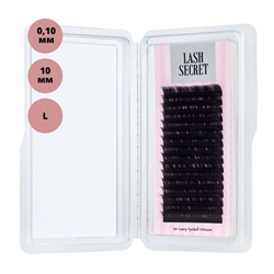 Lash Secret Ресницы для наращивания, одна длина, 16 линий, 0,10/L/10 мм, чёрный