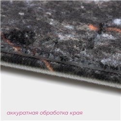Коврики для ванной и туалета Доляна «Мрамор», 2 шт., 79×50 см, 50×39 см, серые