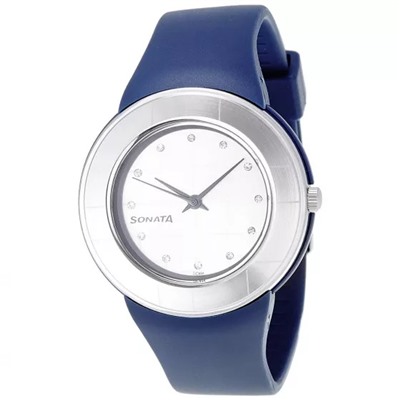 Наручные часы с синим ремешком, Blue Strap Watch, произв. Sonata