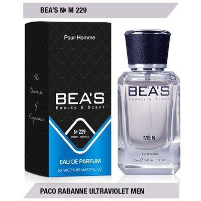 Beas M229 Paco Rabanne Ultraviolet Men edp 50 ml, Парфюм мужской Beas M229 создан по мотивам аромата Paco Rabanne Ultraviolet