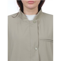H24-608 GRAY/GREEN Куртка бомбер демисезонная женская (100 гр. синтепон)
