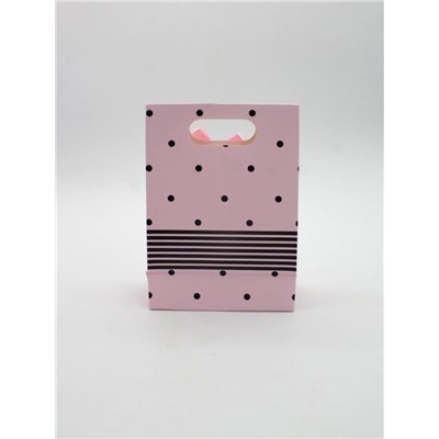 Пакет подарочный (XS) "Many dots", pink (12x6x16)