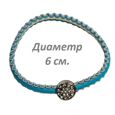 Резинка эластичная жгут волна с украшением Арт 66 10 шт