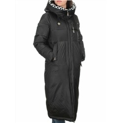 9120 BLACK Пальто зимнее женское (200 гр. холлофайбера)