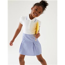 Girls' 2 in 1 Gingham Pleated School Dress (2-14 Yrs)