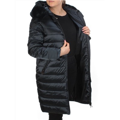 815-E03 DARK BLUE Пальто зимнее женское VISDEER (200 гр. тинсулейт)