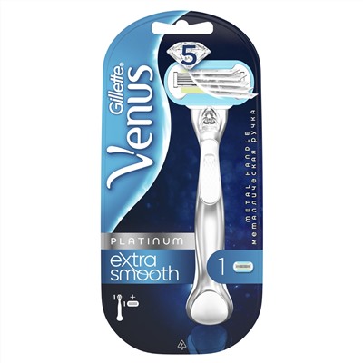 Станок для бритья Dʤɪˈlett ВИНУС Platinum Extra Smooth (+ 1 кассета)