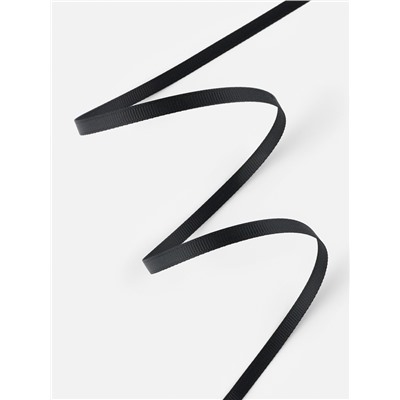 Лента репсовая, 6 мм, 23±1 м, чёрная №39