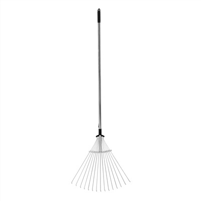 Грабли веерные стальные, 190 - 520 х 1200 - 1500 мм, 15 зубьев, раздвижные, стальной черенок, Palisad