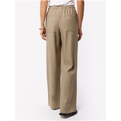 Свободные брюки из плотного лиоцелла на резинке
