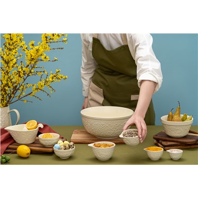 Набор мерных чаш Birds of Paradise, кремовые, 4 шт.