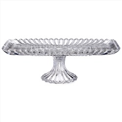 БЛЮДО СЕРВИРОВОЧНОЕ НА НОЖКЕ "BRILLIANCE" ПРЯМОУГОЛЬНОЕ, 38*17,5*11,5 СМ