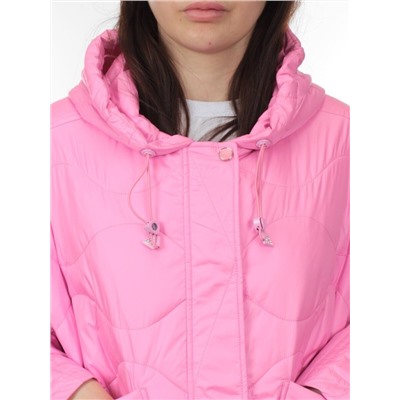 23-022 PINK Куртка оверсайз демисезонная женская (синтепон 100 гр.)