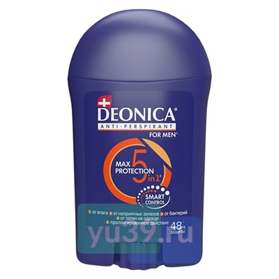Антиперспирант-стик DEONICA FOR MEN 5Protection, 40мл