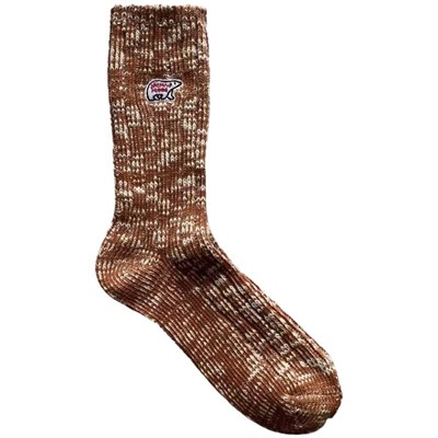 Sports cotton bamboo demi-season knee socks for men and women, with embroidery, with snowflakes, mid-length