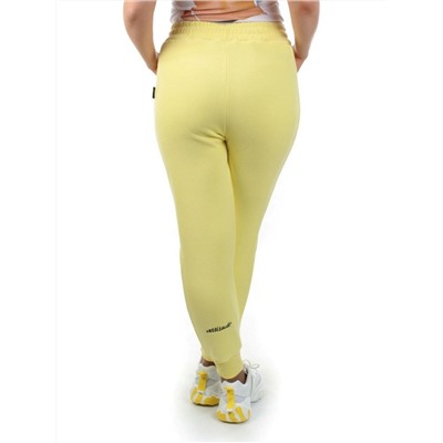 03 YELLOW Брюки спортивные женские на флисе (100% хлопок) 7986