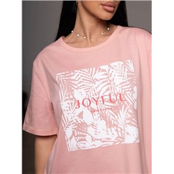 Женская футболка мод.1838/2 / Розовый