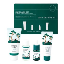 ROUND LAB Набор средств для лица с экстрактом сосны и центеллы: пенка, тонер, сыворотка, крем / Pine Calming Cica Trial Kit, 30 мл, 20 мл x 2, 10 мл