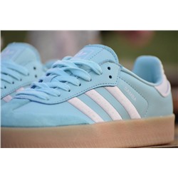 Adidas Samba Almost Blue з натуральной кожи и замши