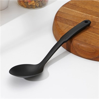 Ложка гарнирная Доляна «Орихалк», 30 см, чёрная