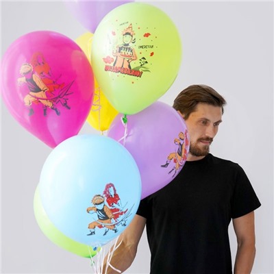 Шар латексный 12" «Аниме ниндзя», пастель, набор 50 шт., МИКС