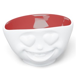 Чаша Heartful, 500 мл, белая/красная