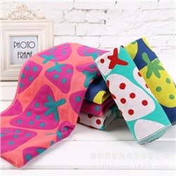 Towel, gauze strawberry for party, soft wet wipes for face, wholesale