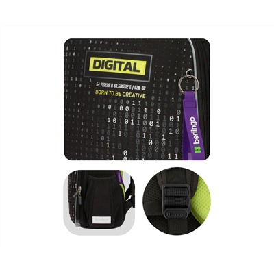 Ранец Berlingo Expert "Digital style" 37*28*16см, 2 отделения, 2 кармана, анатомическая спинка
