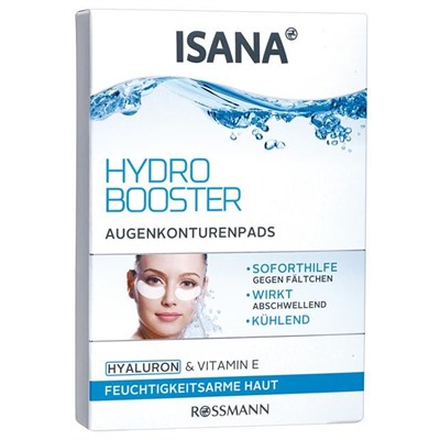 Isana Booster abschwellende Augenkonturenpads Контурные диски для глаз 12 шт.