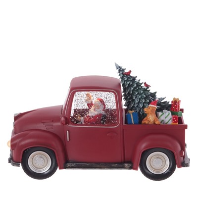 GAEM Изделие декоративное "Дед Мороз на машине" (подсвет, вьюга, муз, AA х3 н/п +USB, L28 W12,5 H17,5 см