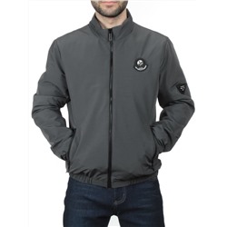 EM25057-1 DARK GRAY Куртка-бомбер мужская демисезонная (100 гр. синтепон)