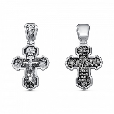 Крест из серебра литье частичное чернение