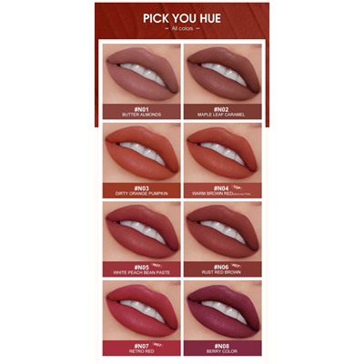 Матовая губная помада O.TWO.O Warm Brown Red 0.95g №4