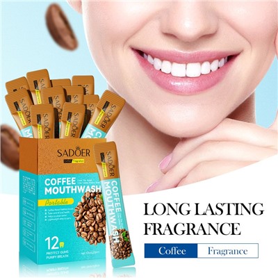 Ополаскиватели для полости рта со вкусом КОФЕ Sadoer, Набор 20 шт. по 10 мл.