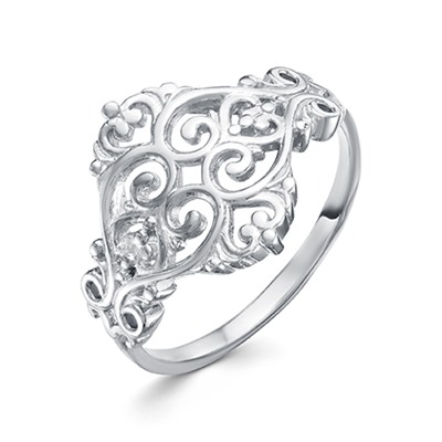 Кольцо родированное серебро 925*