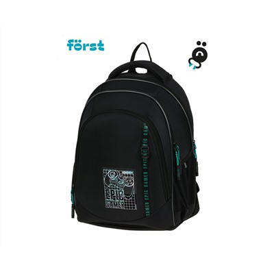 Рюкзак Först F-JUNIOR "Epic gamer" 38*29*18см, 3 отделения, 2 кармана, эргономичная спинка