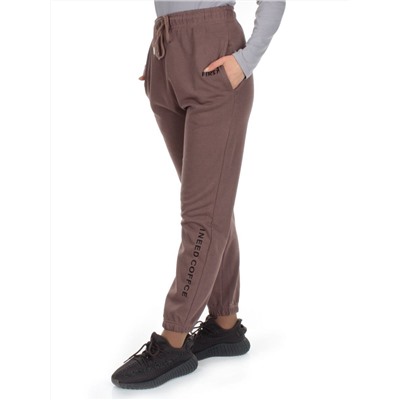 J-02 BROWN Брюки спортивные женские (85% хлопок, 15% полиэстер)