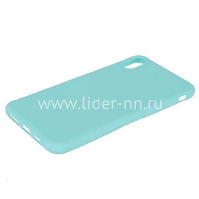 Задняя панель для  iPhone XS MAX  Силикон матовый (бирюза)
