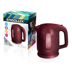 Нарушена упаковка!   ERGOLUX ELX-KP04-C10 темно коричневый (чайник пластиковый, 1.7л, 160-250В, 1500-2300Вт)